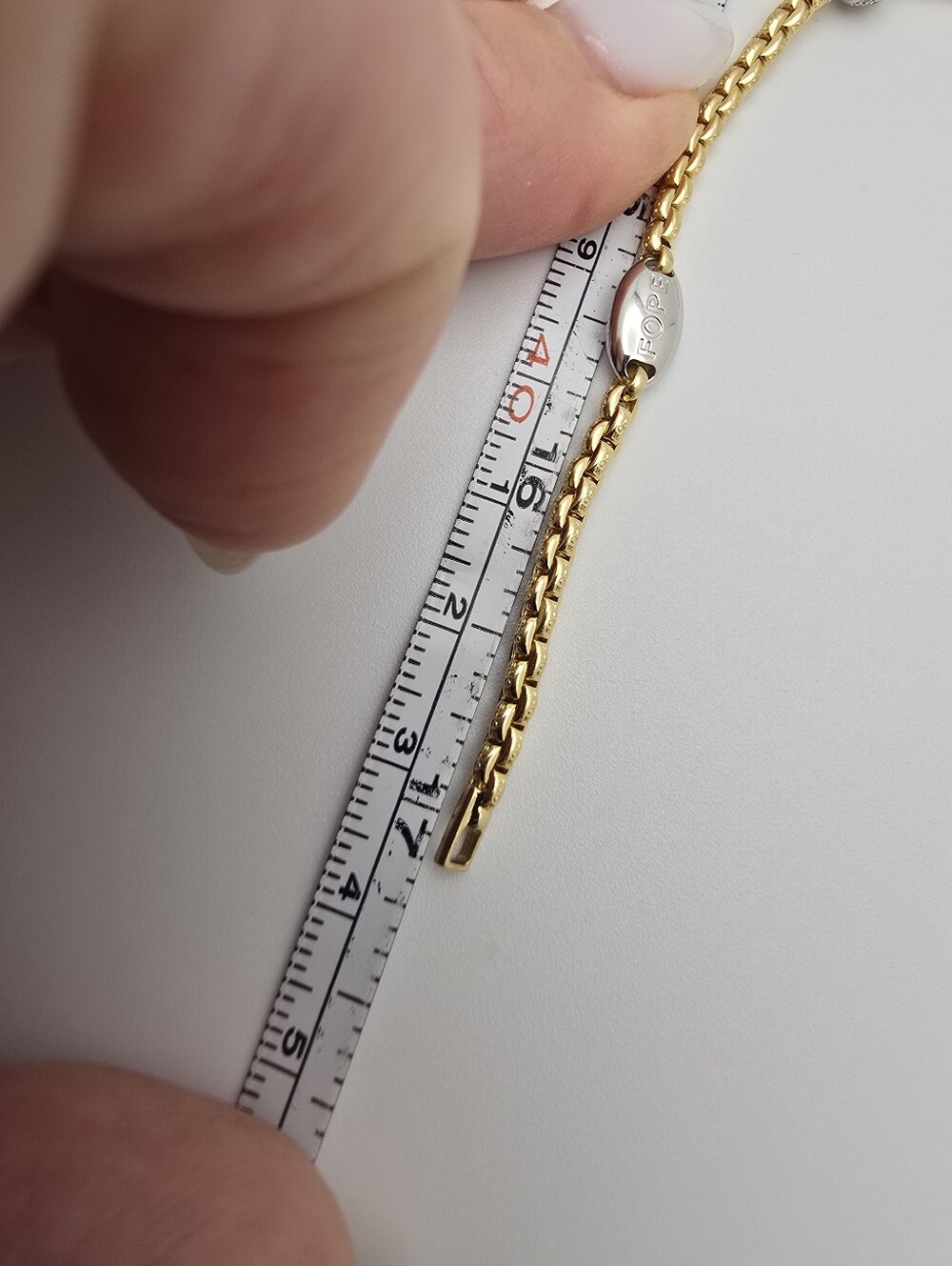 Rare $11999 FOPE Eka Diamond 18k Yellow Gold Small Link Necklace, 17" - Picture 9 of 10